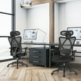 thumbnail image 4 of Costway Chaise de Bureau Ergonomique Dossier Haut en Maille avec Support Lombaire Réglable, 4 of 10