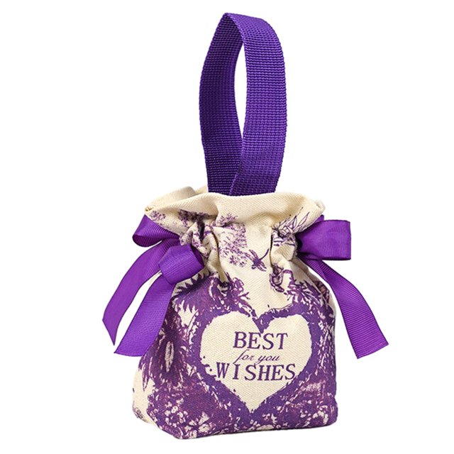 Bolsa con cordón para novia, bolso de mano para boda, bolso con cordón, bolsa de dulces para banquete, artículos esenciales para bodas, suministros Púrpura