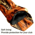 thumbnail image 5 of Golf Club Head Cover Waterproof Leather for Driver Golf Accessories Men Women Golf Gift for Golfers 1/3/5 Fairway Wood Cover Orange Skull Pattern, 5 of 5