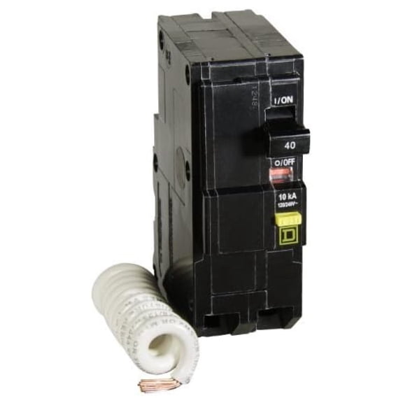 Square D by Square D - QO240GFICP QO Circuit Breaker, 40-Amp, 120/240V, 2-Pole, GFCI, Plug-In Mount