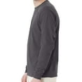 thumbnail image 3 of Hanes Essential-T Men's Long Sleeve T-Shirt | Soft Crew Neck 100 Cotton Tee, Smoke Grey, 2XL, 5 oz, 3 of 5