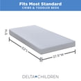 thumbnail image 6 of Delta Children Breathable Crib Mattress Pad Cover - 100% Breathable Mattress Pad Cover for Cribs - Elastic Edges for Secure, Universal Fit - Machine Washable - 1 Pack, Blue, 6 of 9