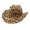 Leopard print, variant on Fashionable Roll Brims Cowgirls Hat Wide Brims Fedoras with Leopard/Cow Pattern for Beach Parties and Various Outfit