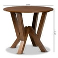 thumbnail image 7 of Baxton Studio Irene Modern and Contemporary Walnut Brown Finished 35-Inch-Wide Round Wood Dining Table, 7 of 7