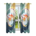 thumbnail image 7 of Yayeee Window Curtains Light Filtering 63"x42" Grommet Panel Pair Home Living Room Decor, Goldfish Bowl, 7 of 7