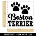thumbnail image 2 of Boston Terrier Dog Paw Prints Fun Text Self-Inking Rubber Stamp Ink Stamper - Red Ink - Small 1 Inch, 2 of 7