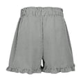thumbnail image 6 of HOWPAY Womens Shorts Baggy Striped Relaxed Fit High Waisted Elastic Pull on Wide Leg Pants Casual Summer Athletic Sports Lounge Shorts Black L, 6 of 6