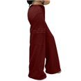 thumbnail image 4 of ZHUGeLI Cargo Pants Women High Waisted Casual Wide Leg Womens Cargo Pants Baggy Y2K Cargos Pants with Pockets, 4 of 5