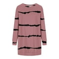 thumbnail image 4 of Kiplyki Women's Long Sleeve Fall Dress Print Round-Neck Ladies Holiday Outing Long Dress, 4 of 5