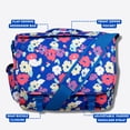 thumbnail image 6 of J World Womens Thomas 16" Messenger Bag With Laptop Sleeve for School and Travel, Petals, 6 of 9