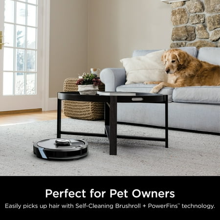Shark - Matrix Plus 2in1 Robot Vacuum & Mop with Sonic Mopping, Matrix Clean, Home Mapping, HEPA Bagless Self Empty, WiFi - Black