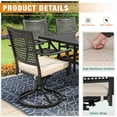 thumbnail image 6 of Sophia & William 7 Pieces Metal Patio Dining Set Outdoor Table and Chairs Furniture Set, 6 of 10