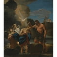 thumbnail image 2 of Andrea Sacchi 15x17 Black Ornate Wood Framed Double Matted Museum Art Print Titled - The Baptism Of&nbsp;Christ (ca.&nbsp;1650), 2 of 5
