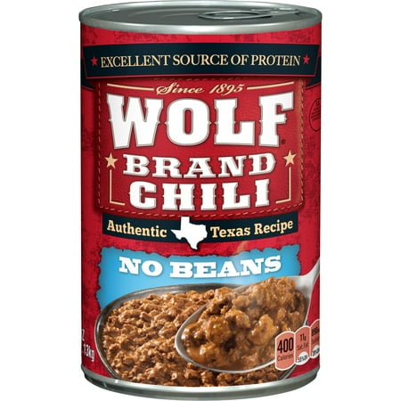 (6 Pack) Wolf Brand Chili Without Beans, 40 Ounce