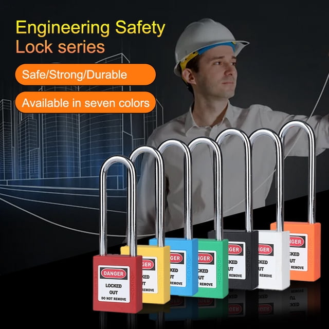 5 Pieces Padlock Industrial Car Lockout Kit Simple Durable Access Control Equipment Lockpicking Sets Safety Locks for Companies Red