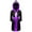 Black&Purple, variant on TTAO Boys Boxing Robe Long Sleeve Metallic Hooded Boxer Cloak with Belt Set Boxing Match Clothes Black&Blue 6