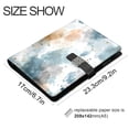thumbnail image 3 of Leather Notebook with Pen Holder Writing Notepad Includes 100 Pages Lined Journal Watercolor Ink Splashes Pattern, 3 of 6