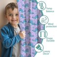 thumbnail image 3 of Blackout Kids Curtains,Purple Cartoon Narwhal Pattern Childrens Insulated Curtains Set Of 2,Bedroom Essentials,Toddler Room Decor 42"x54", 3 of 5