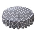 thumbnail image 2 of Round Plastic Table Cloth Vinyl Tablecloth For Round Tables Wipeable Spillproof For Dining Camping Indoor And Outdoor, 2 of 8