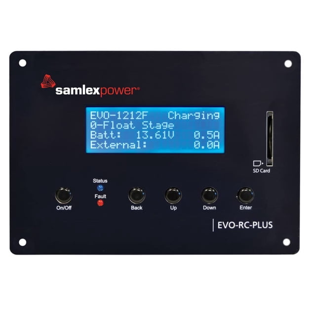 Control remoto programable Samlex America para inversor/cargador Evolution serie F