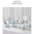 thumbnail image 4 of Sinkoo 8 Pcs Wooden Handmade Mini Beach Chair And Box Ornament for Bedroom,Office, Nautical Home Decor, Article Home,Ocean Decorations, & Beach Decor (Light Blue), 4 of 8