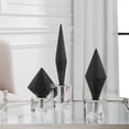 thumbnail image 3 of Uttermost Alize Stone and Crystal Sculptures in Elegant Black (Set of 3), 3 of 5