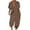 Brown, variant on Bigersell Women Ribcage Straight Ankle Jumpsuits Jumpsuit Woman's Dots Printing Short Sleeve Button Rompers Trousers Casual Fashion Distressed Jumpsuits for Ladies