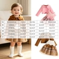 thumbnail image 3 of mgoYE Baby Girl Clothes Toddler Dresses Infant Fall Winter Outfits Little Coat Princess Cardigan Dress Set 9 12 18 24m 3t(Pink,12-18 Months), 3 of 9