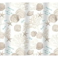 thumbnail image 2 of Serafina Home Decor Beige, Blue And White Seashell And Coral Shower Curtain For The Bathroom, 70" x 72", 2 of 3