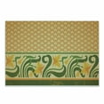 thumbnail image 1 of Art Nouveau Cutting Board, Fresco Ornament Geometric Pattern with Exotic Daffodil Floral Border, Decorative Tempered Glass Cutting and Serving Board, Small Size, Orange Yellow Green, by Ambesonne, 1 of 1