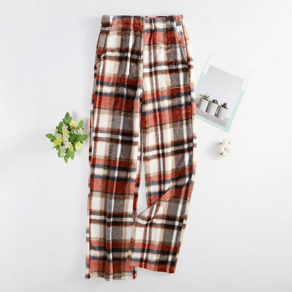 hotojiny Women's Warm Plush Pajama Pants Cute Fluffy Sleep Pants Comfy Fuzzy Lounge Fleece Pj Bottoms Plus Size Sleepwear for Winter