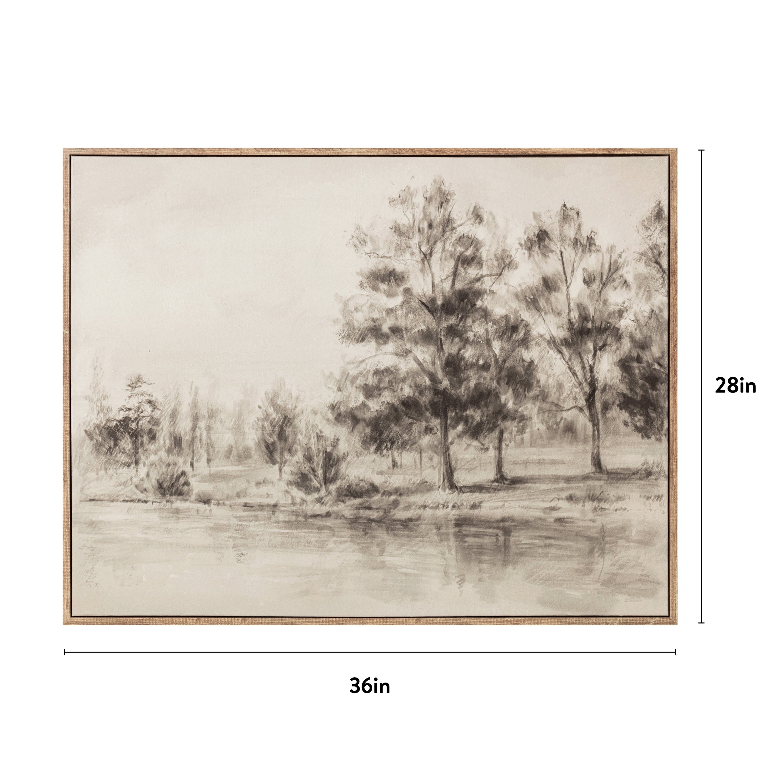 My Texas House Sepia Landscape Vintage Framed Art 36x28