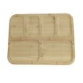 thumbnail image 2 of Fiocias Bamboo Serving Tray Platter Cheese Board Multipurpose Rustic Appetizer Plate, 2 of 9