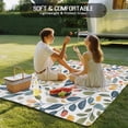 thumbnail image 4 of Colorful Botanical Outdoor Rug 3x5 Ft - Reversible Patio Rug Outdoor Camping Rugs, Spring Summer Leaf Floral Pastoral Washable Indoor Outdoor Area Rugs, Non-Slip Outdoor Carpet Runner for Deck/Porch, 4 of 8