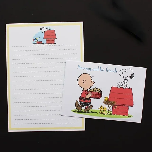 10 sobres de papel con la imagen de Snoopy y Charlie Brown, bonitos sobres de papel para invitaciones de boda, tarjetas de felicitación, sobres de regalo, embalaje de regalo