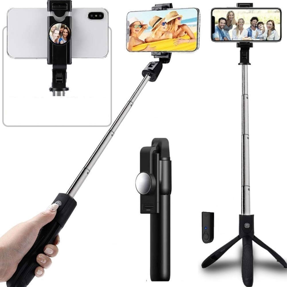 Wireless Selfie Stick for Cricket Debut Smart/S3/S2 - Built-in Tripod Remote Shutter Stand Self-Portrait Extendable