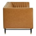 thumbnail image 3 of Modway Devote Channel Tufted Vegan Leather Loveseat in Tan, 3 of 8
