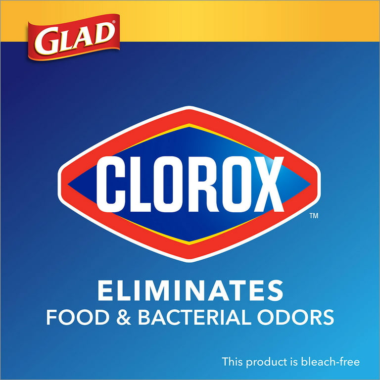 Glad ForceFlex Plus 13 gal. Lemon Fresh Bleach Scent Grey Kitchen Drawstring Trash Bags with Clorox (45-Count, 3-Pack))