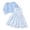 Blue, variant on Toome Girl's 2-Piece Long-Sleeve Cardigan with Tulle Skirt and Bow – Elegant Princess Dress for Baptism, Ceremony, or Birthday
