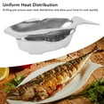 thumbnail image 4 of Unique Fish Shaped Grilling Pan, Aluminum Alloy Fish Serving Pan with Base, Multi Scenario Application Efficient Heating Grill Tray for Hotel Restaurants Banquets, 4 of 7