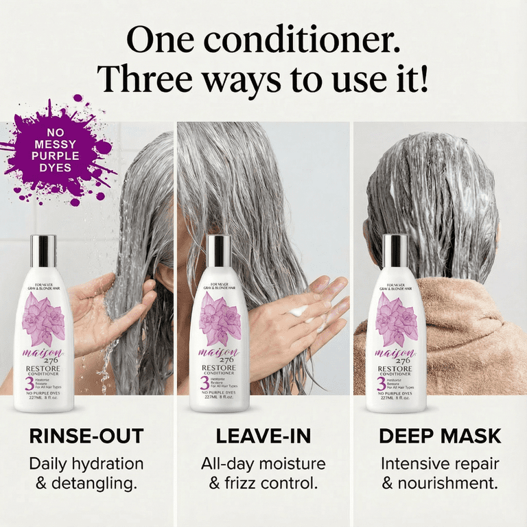 Maison 276 Restore Conditioner for Silver, Gray, Blonde Hair