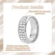 thumbnail image 3 of 8 piezas de anillos de corbata con cierre de corbata para hombre, con diamantes de imitación, dorados., 3 of 7