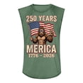 thumbnail image 3 of Sewkxo Summer Tank Tops for Men Patriotic 4th Of July Crew Neck Sleeveless Tee Shirt Lightweight Baggy Casual Vests,Army Green L, 3 of 4