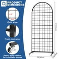 thumbnail image 7 of Grid Wall Panel Display Stand, 2' x 5.2' FT Black Grid Wall Panels, Movable Gridwall Retail Display Racks, Floorstanding Heavy Duty Gridwall for Art Craft Shows, Retail Displays, 7 of 7