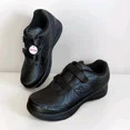 thumbnail image 1 of New Balance 577 SL-2 Mens Sz 8D Wide Black Leather Hook And Loop Walking Shoes, 1 of 5