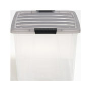 IRIS 72 Qt. Plastic Storage Bins with Lids, Stackable Storage Containers, Totes, 3 Pack