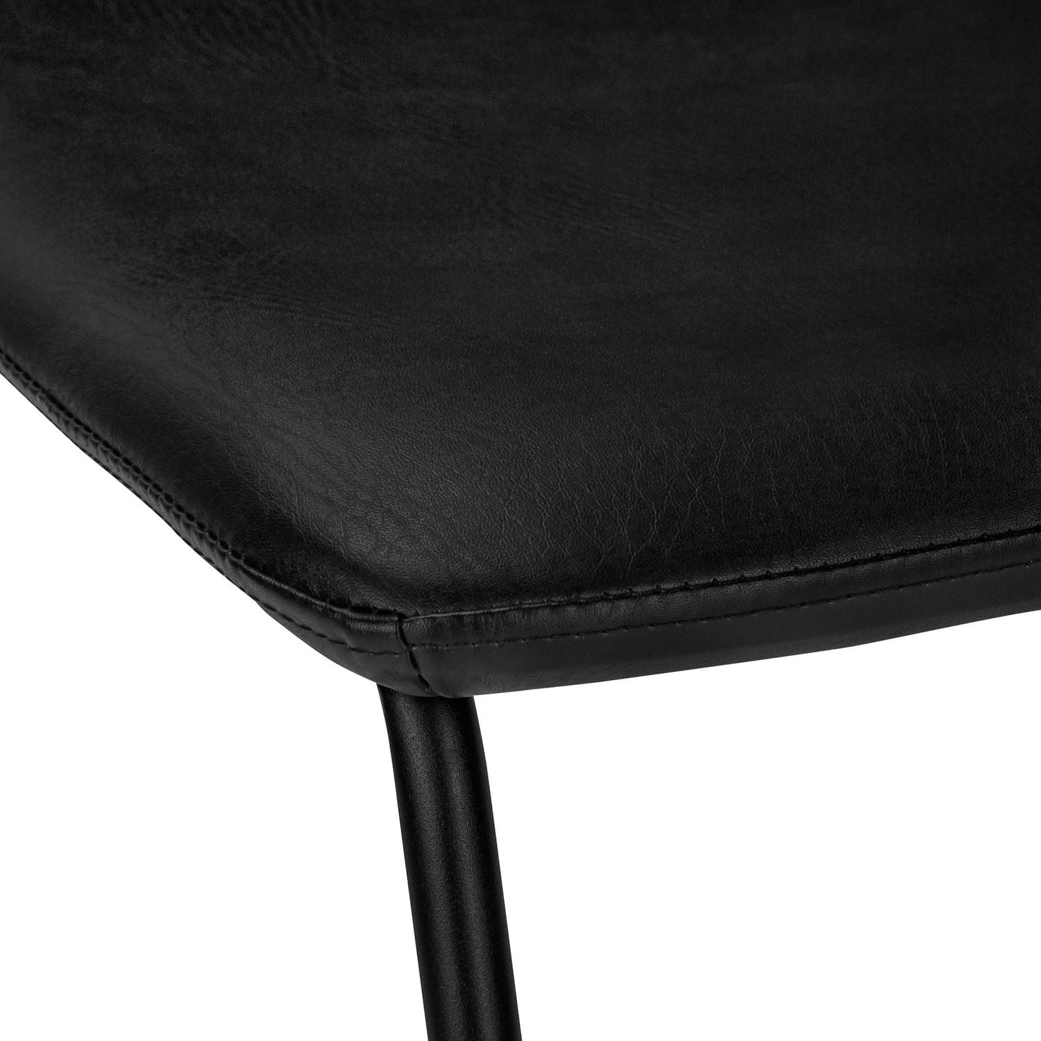 Monarch Specialties Office Chair, Bar Height, Standing, Computer Desk, Work, Pu Leather Look, Metal, Black, Contemporary, Modern