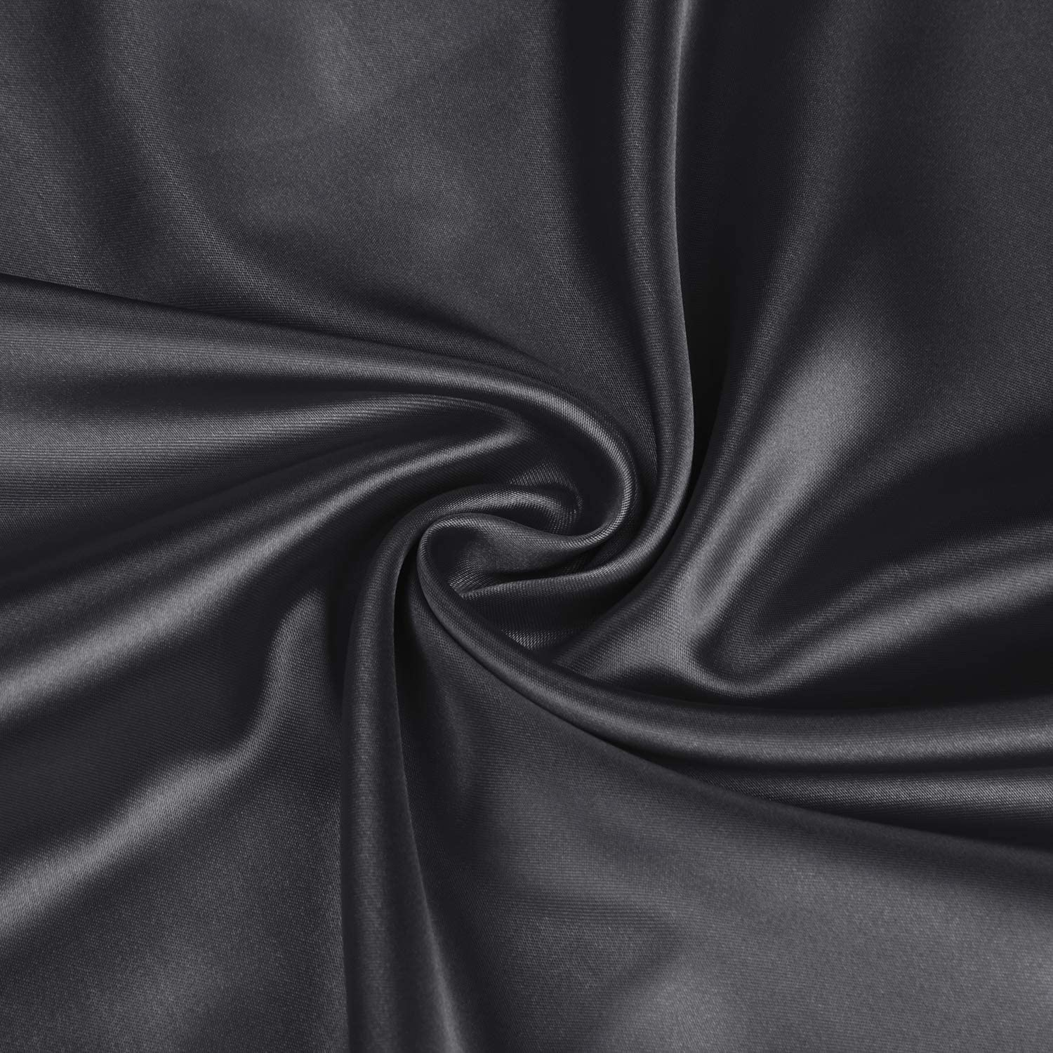 Satin Silk Body Pillow Pillowcase for Hair and Skin, Premium and Silky Black Lon