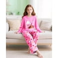 thumbnail image 2 of Girls Pajamas Pjs Set Kids Long Sleeve and Pants Jammies Casual Girls Sleepwear Lounge Clothes Big Kid Size 7-16, 2 of 5