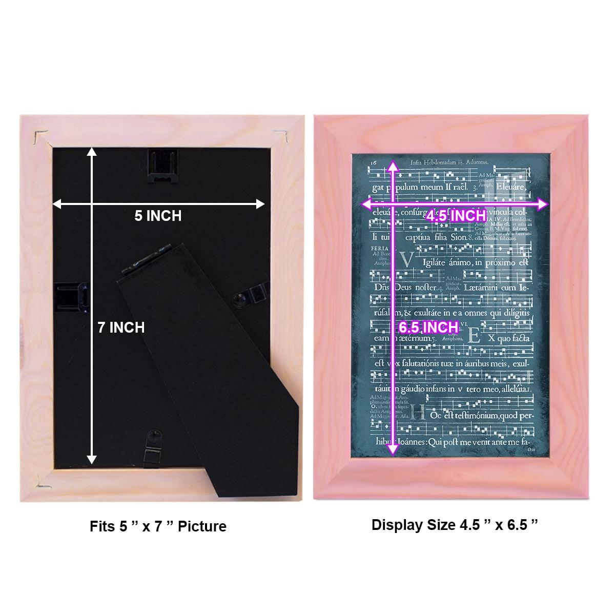 Graphic Songbook I -Framed Print w/glass-Sunset Pink